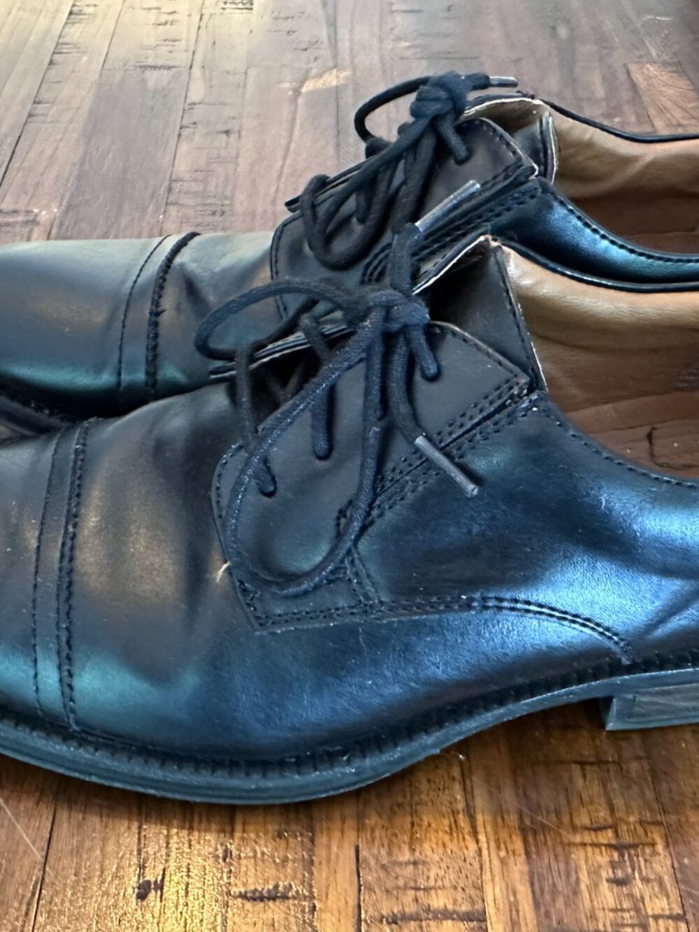 George Men's Black Cap Toe Oxford Dress Shoes Size 8